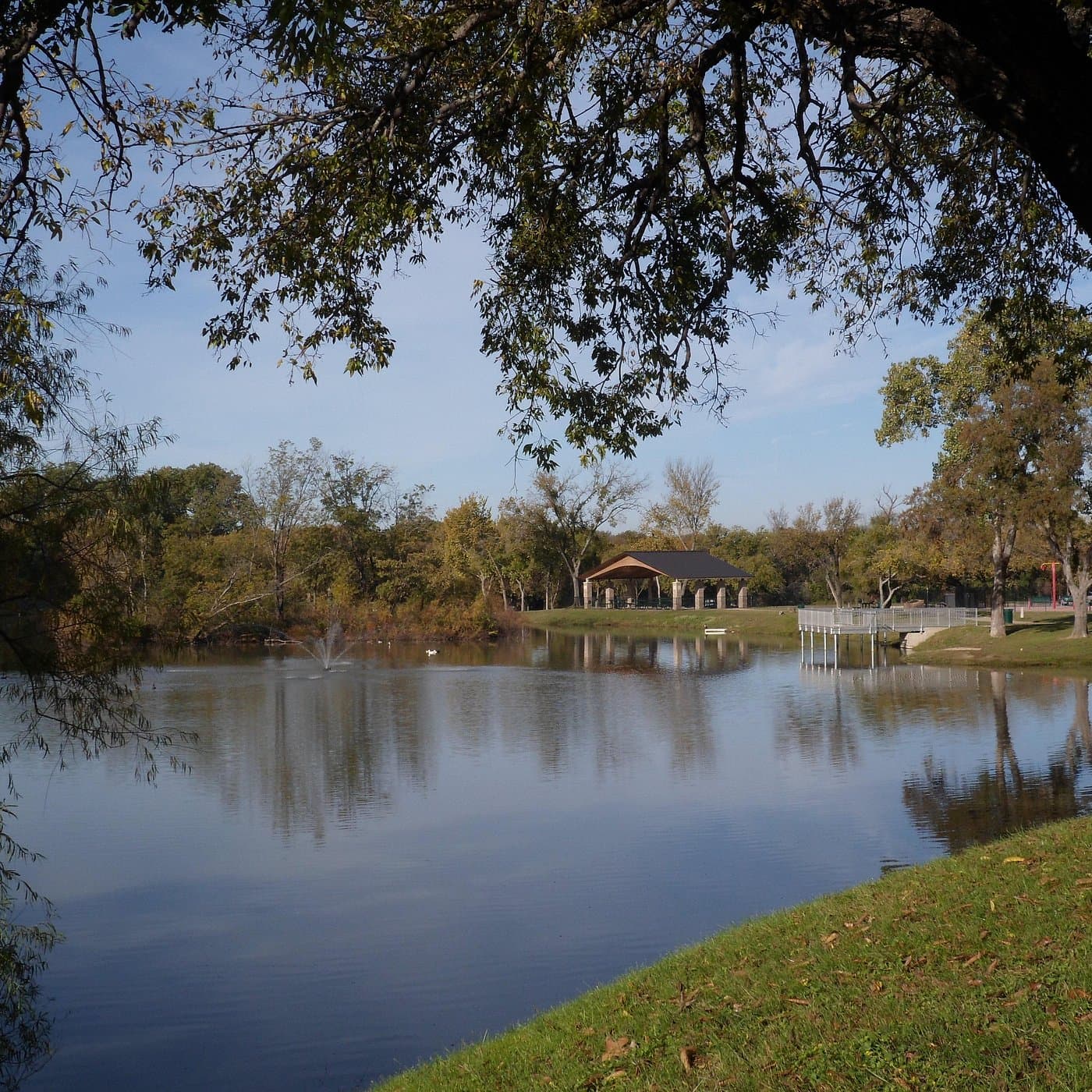 Crew members finishing a commercial concrete pour in Keene, TX.
